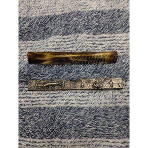 Vintage Purse accessory silver plated cover with pocket clip